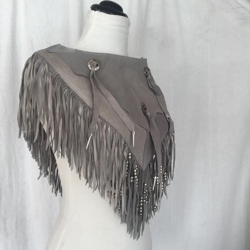 Artesian Western Leather Shawl Coachella inspired